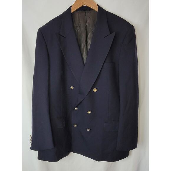 Burberry Other - Burberry- Vintage Men's Navy blue double breasted blazer- See Measurements